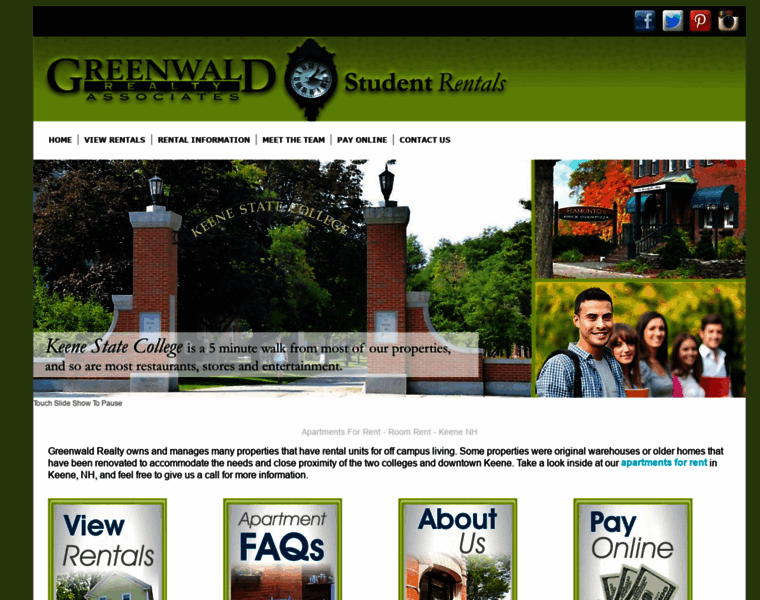 Greenwaldrealtystudentrentals.com thumbnail
