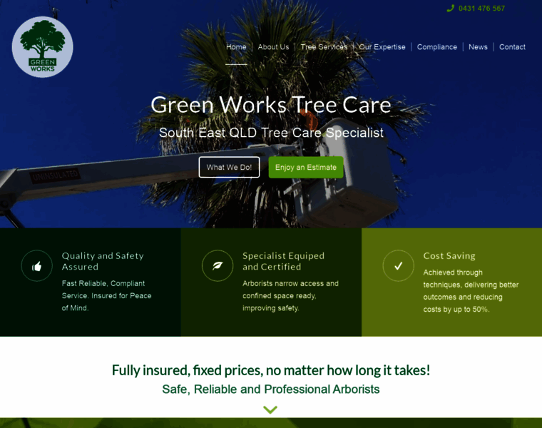 Greenworkstreecare.com.au thumbnail