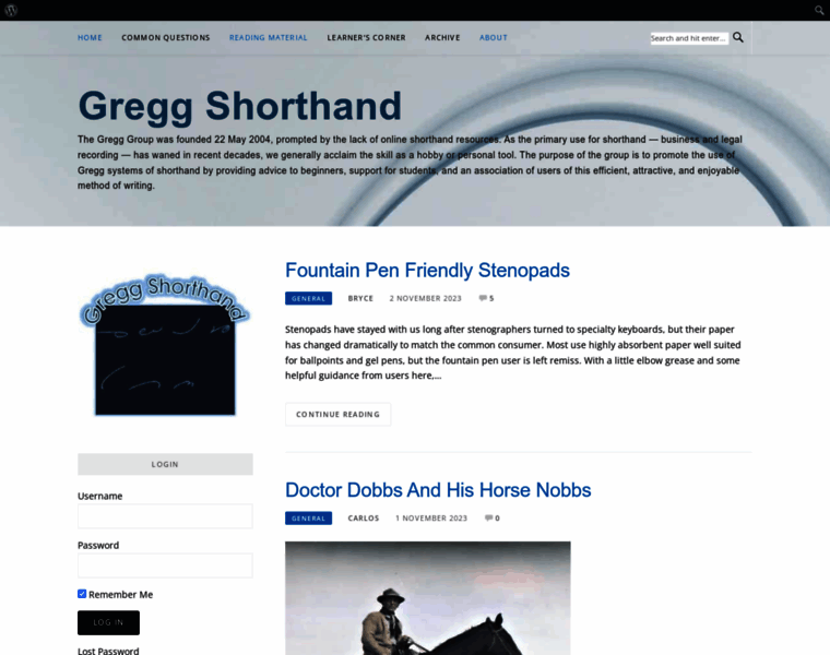 Gregg-shorthand.com thumbnail