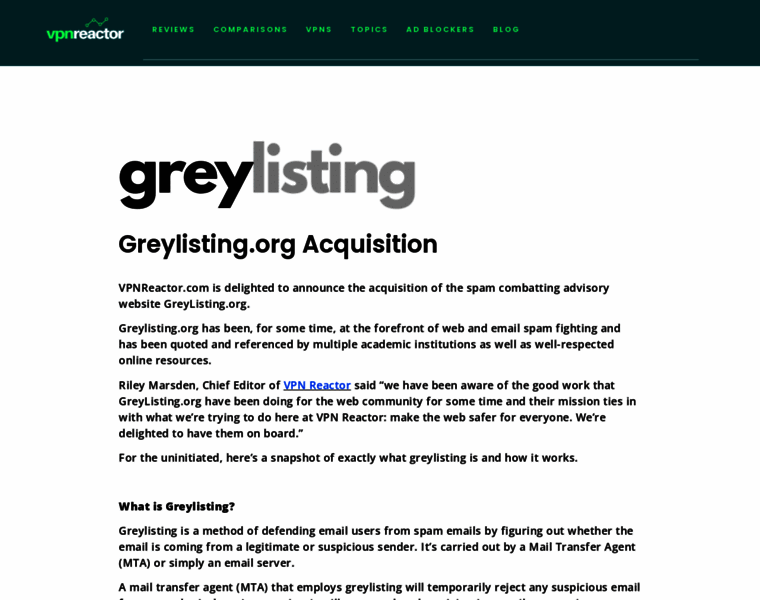 Greylisting.org thumbnail