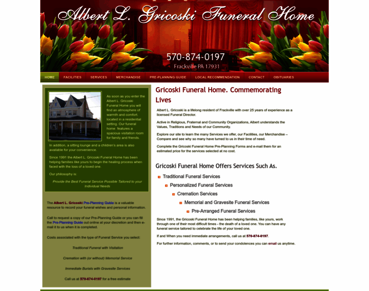 Gricoskifuneralhome.com thumbnail