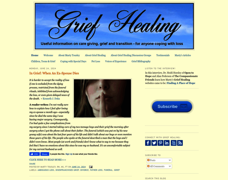 Griefhealingblog.com thumbnail
