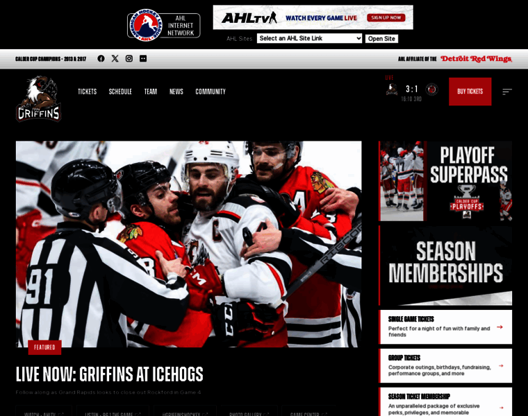 Griffinshockey.com thumbnail
