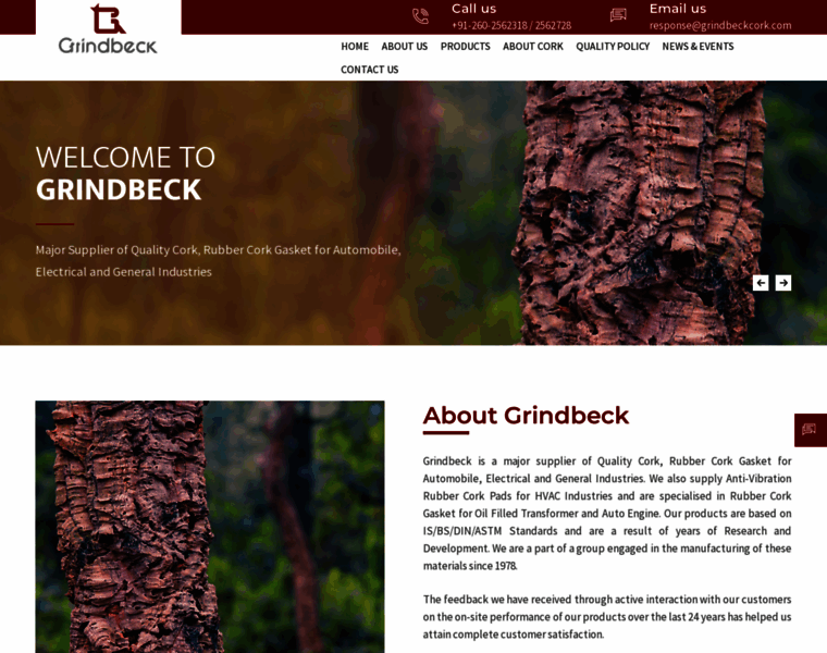 Grindbeckcork.com thumbnail