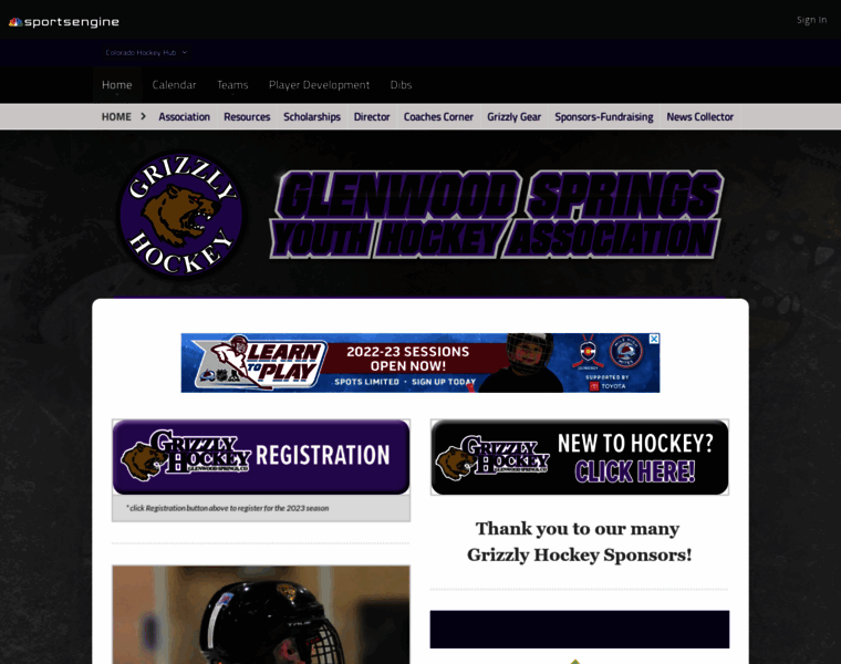 Grizzlyhockey.com thumbnail