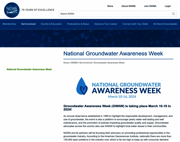 Groundwaterawarenessweek.com thumbnail
