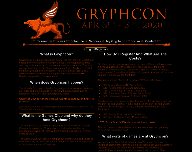 Gryphcon.org thumbnail