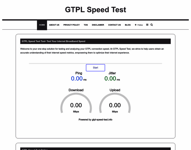 Gtpl-speed-test.info thumbnail