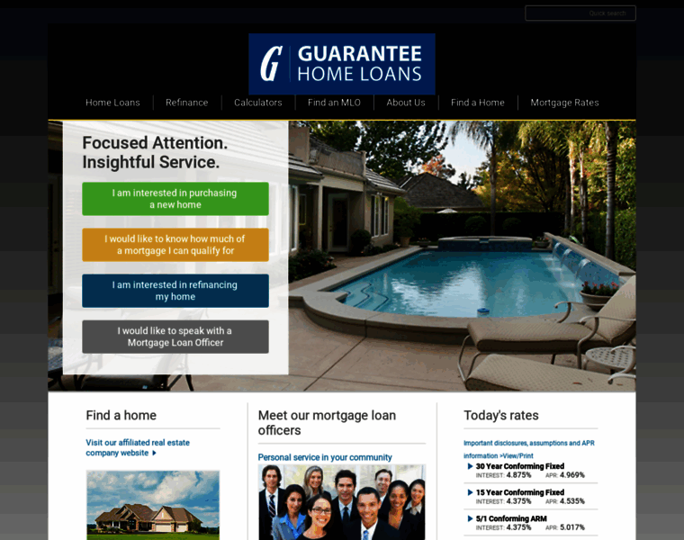 Guaranteehomeloans.net thumbnail