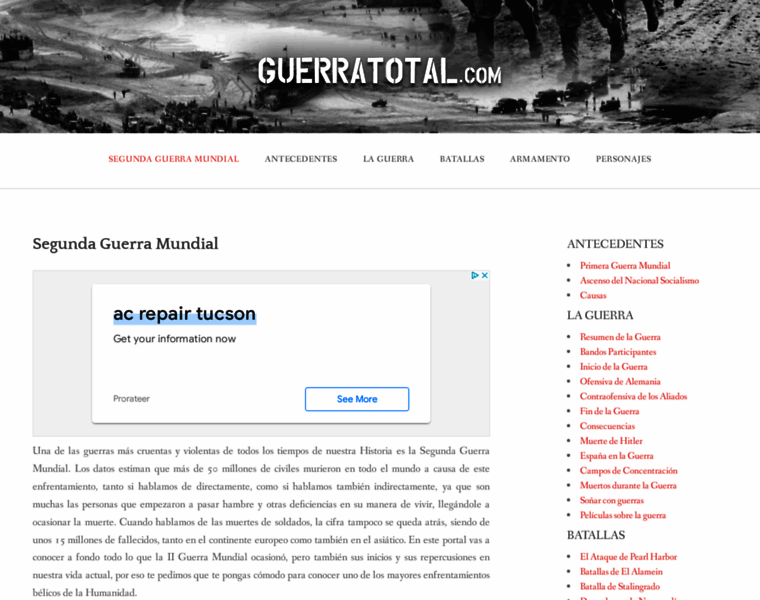 Guerratotal.com thumbnail