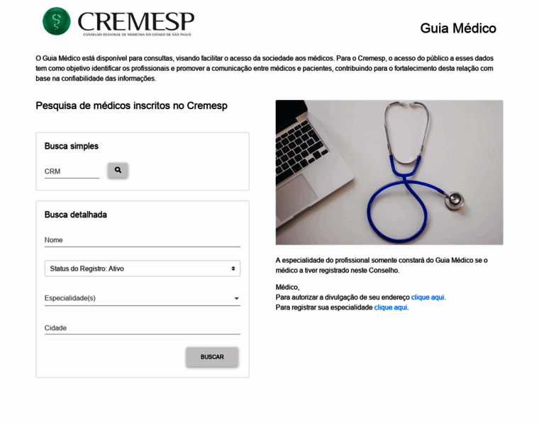 Guiamedico.cremesp.org.br thumbnail