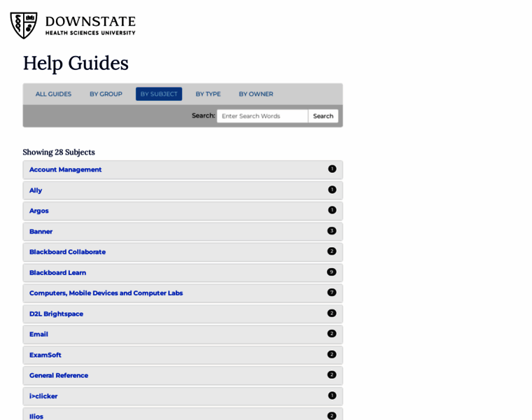 Guides.downstate.edu thumbnail