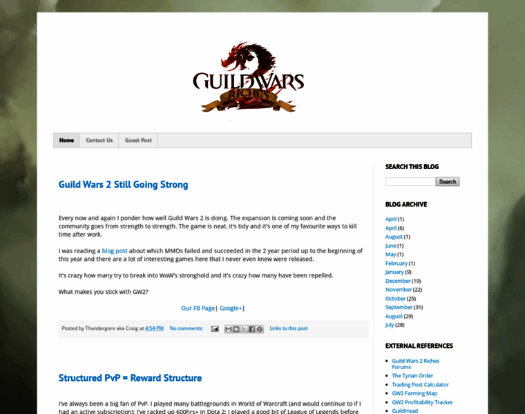 Guildwars2riches.com thumbnail
