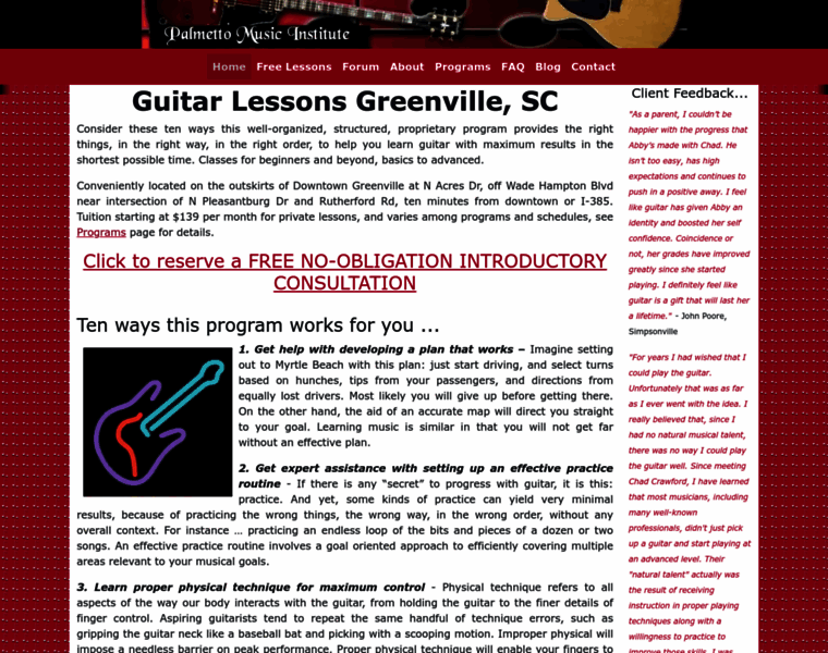 Guitarlessonsgreenville.com thumbnail