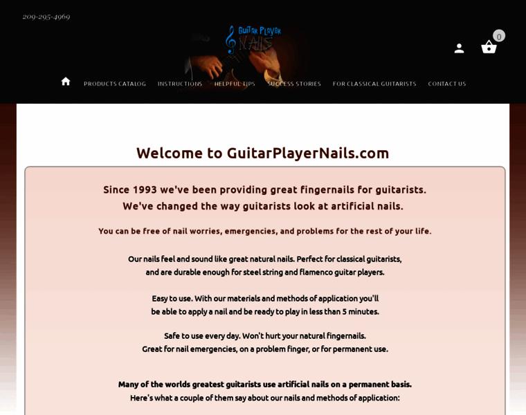 Guitarplayernails.com thumbnail