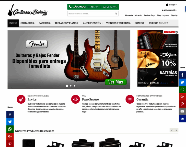 Guitarrasybaterias.com thumbnail