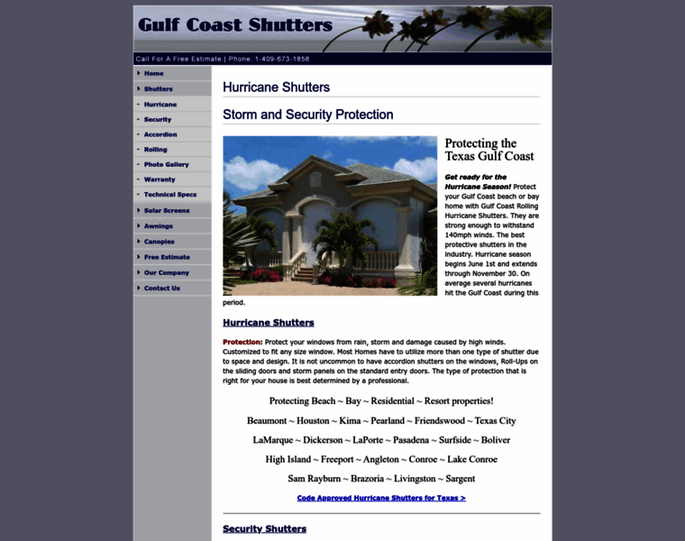 Gulfcoastshutters.com thumbnail