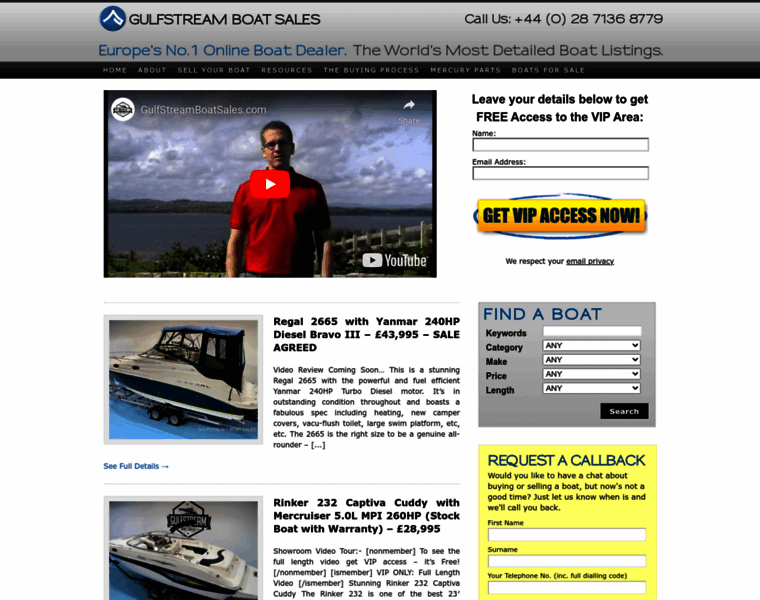 Gulfstreamboatsales.com thumbnail