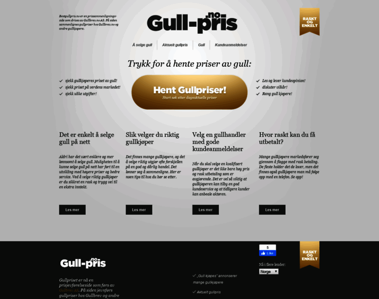 Gull-pris.no thumbnail