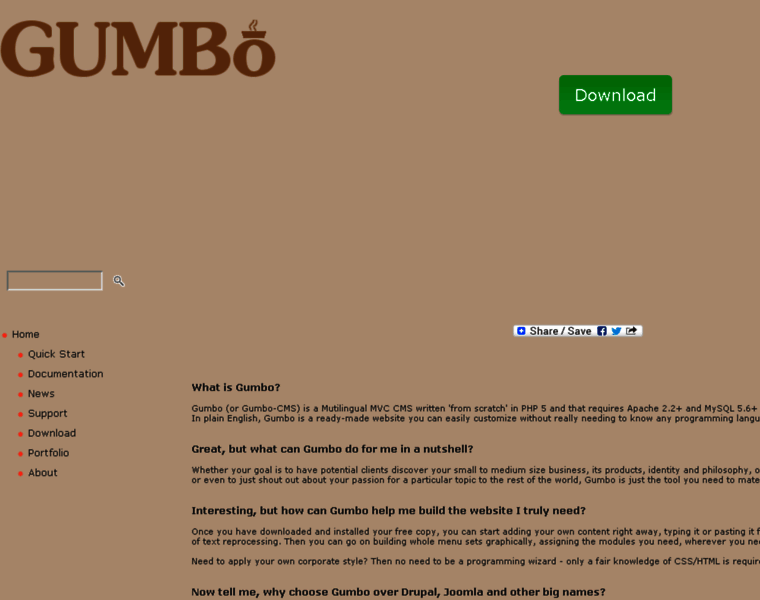 Gumbo-cms.net thumbnail