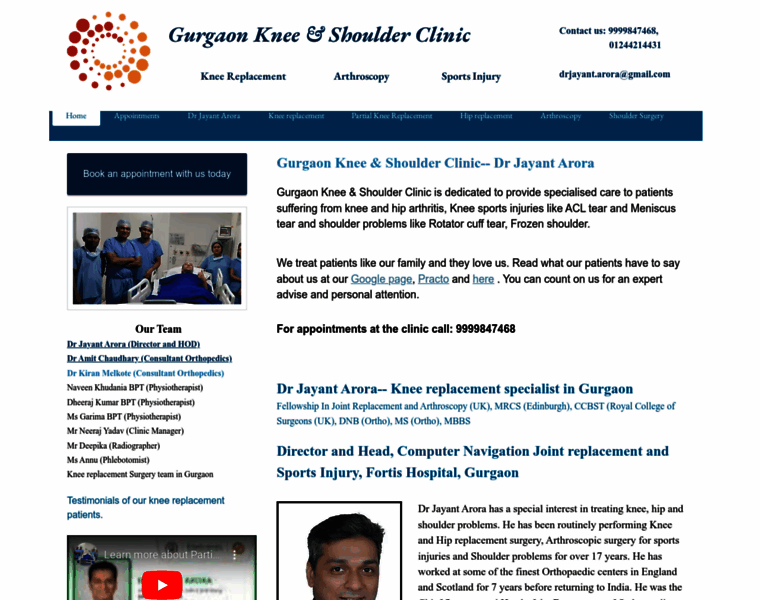 Gurgaonkneeandshoulderclinic.com thumbnail