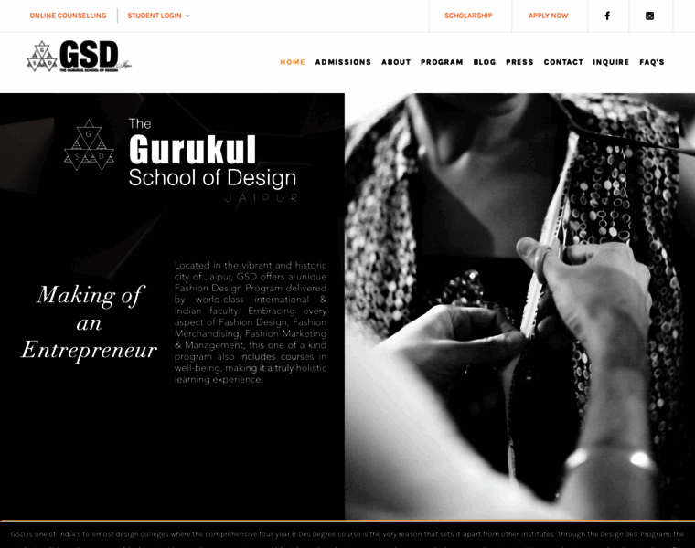 Gurukulschoolofdesign.com thumbnail