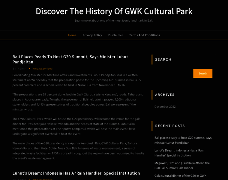 Gwk-culturalpark.com thumbnail