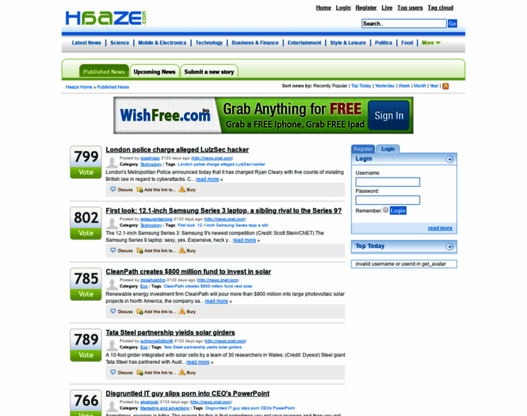 Haaze.com thumbnail
