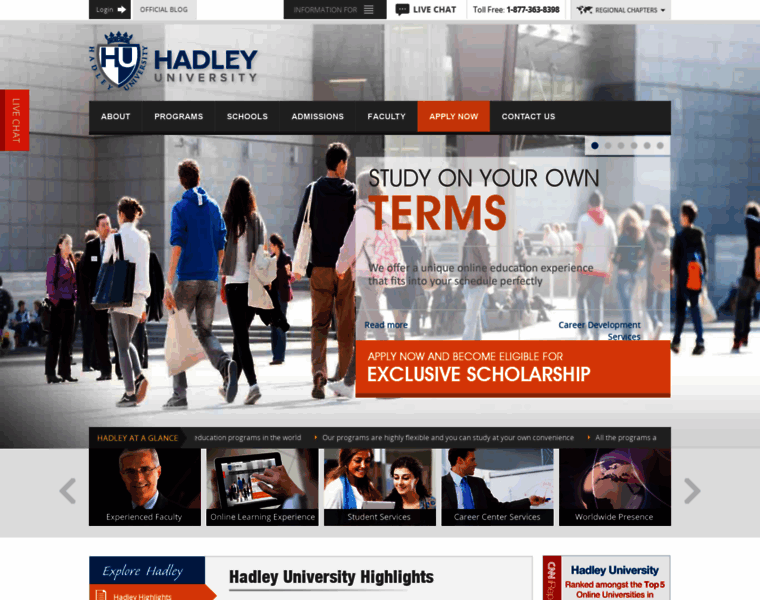 Hadleyuniversity.org thumbnail