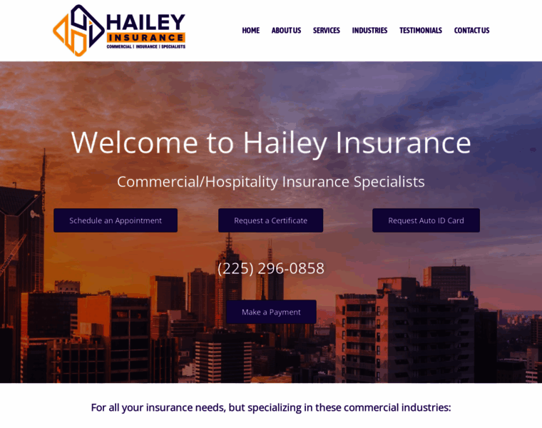 Haileyinsurance.com thumbnail