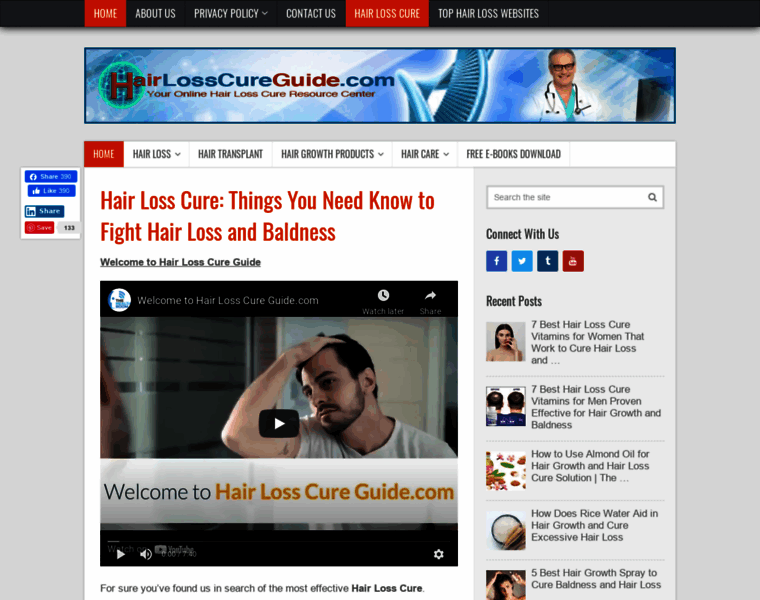 Hairlosscureguide.com thumbnail