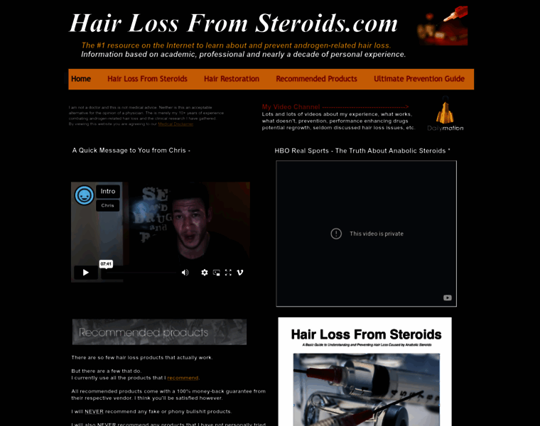 Hairlossfromsteroids.com thumbnail