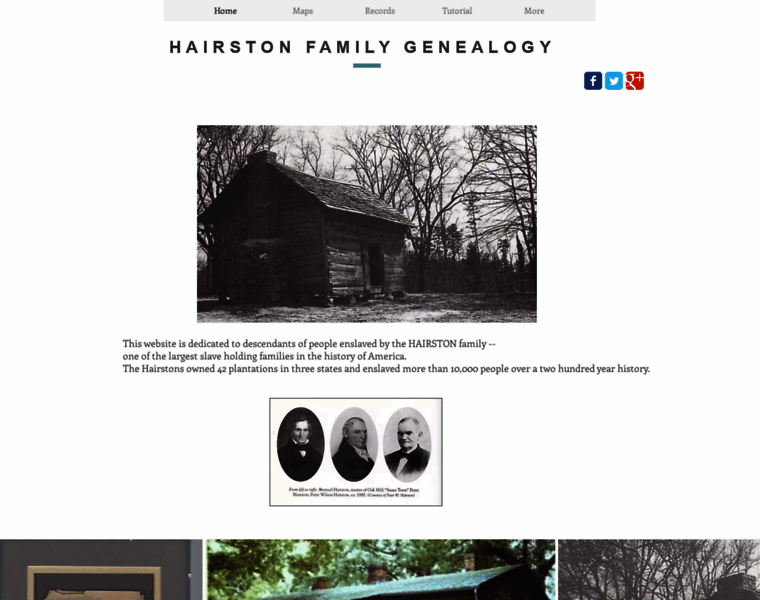Hairstonfamilygenealogy.com thumbnail