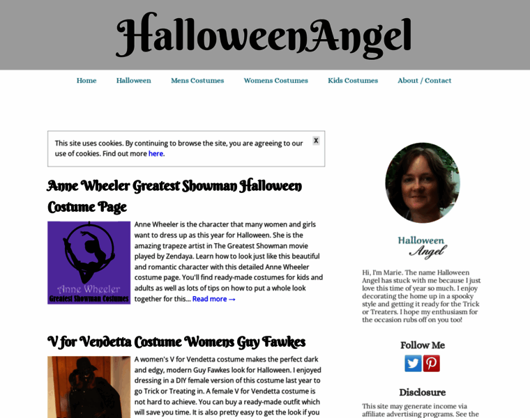 Halloweenangel.com thumbnail
