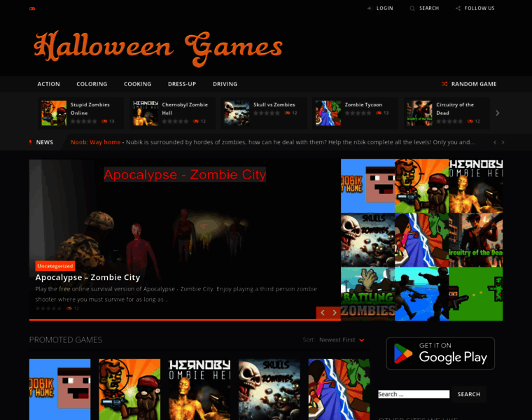 Halloweenflashgames.com thumbnail
