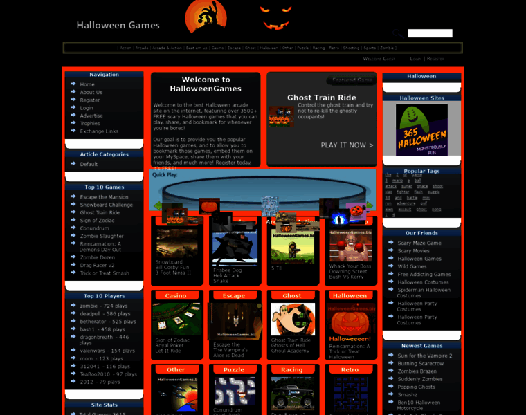Halloweengames.biz thumbnail