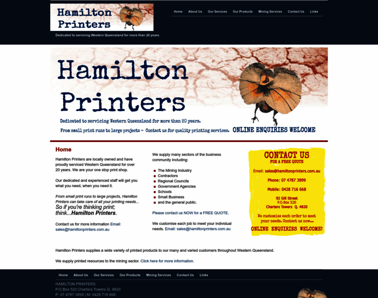 Hamiltonprinters.com.au thumbnail