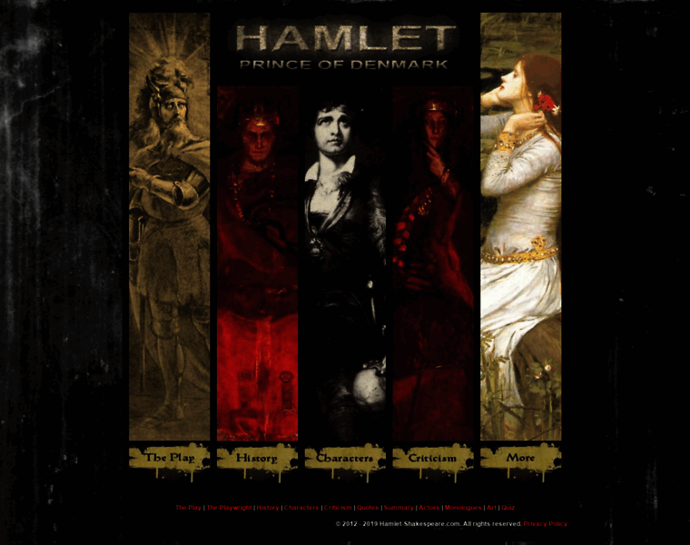 Hamlet-shakespeare.com thumbnail