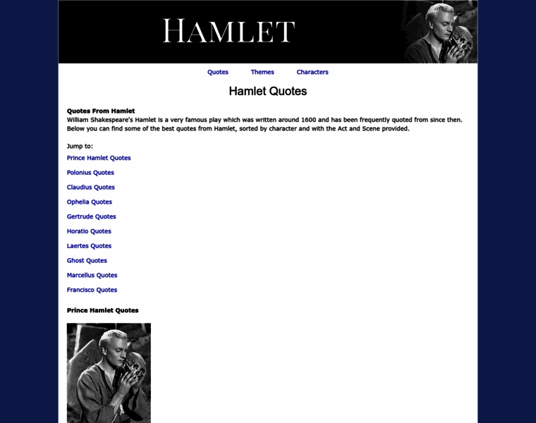 Hamletquotes.org thumbnail