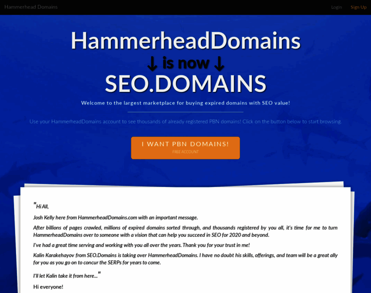 Hammerheaddomains.com thumbnail