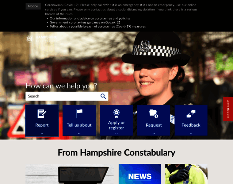 Hampshire.police.uk thumbnail