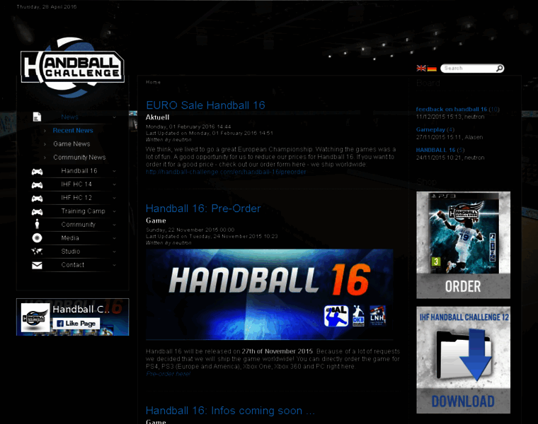 Handball-challenge.com thumbnail