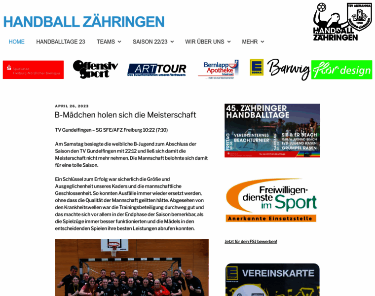 Handball-in-zaehringen.de thumbnail