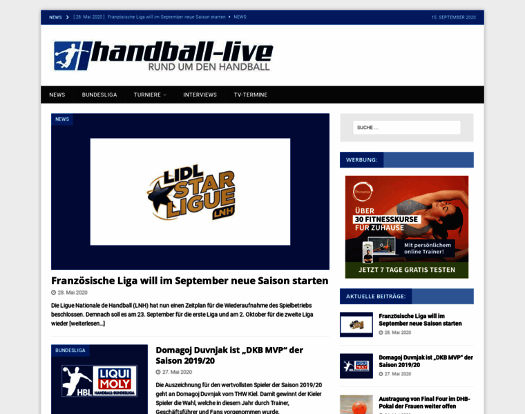 Handball-live.org thumbnail