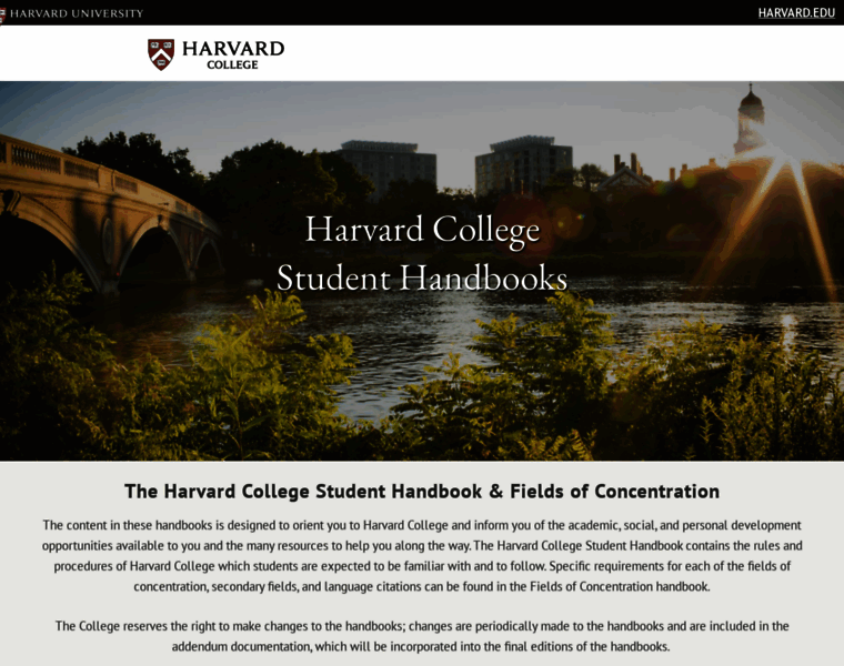 Handbook.college.harvard.edu thumbnail
