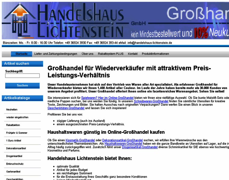 Handelshaus-lichtenstein.de thumbnail