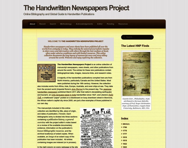Handwrittennews.com thumbnail