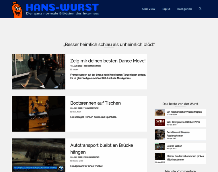 Hans-wurst.de thumbnail