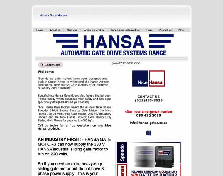 Hansa-gates.co.za thumbnail