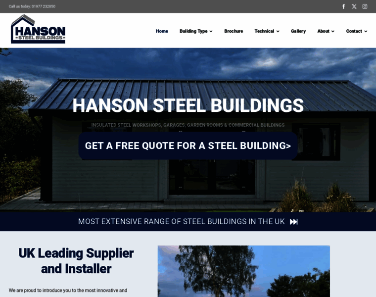 Hansonsteelbuildings.co.uk thumbnail